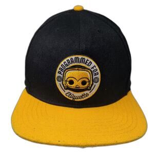 Funko Star Wars C-3PO Programmed For Etiquette Snapback Hat Black Yellow OS